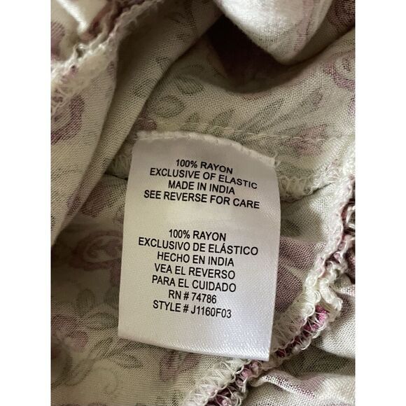 Patrons of Peace Boho Floral Tiered Mini Dress Smocked Waist Ruffle Hem - Picture 5 of 9